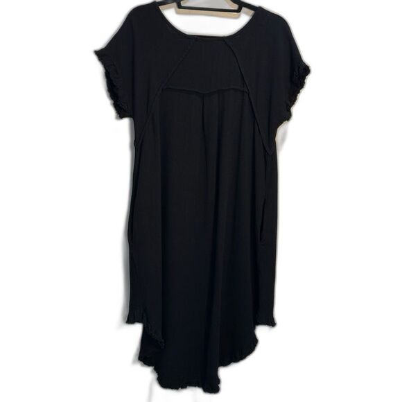 Umgee Linen Blend Boho Beachy High Low Frayed Hem Spring Summer Dress Size Small - Picture 2 of 13